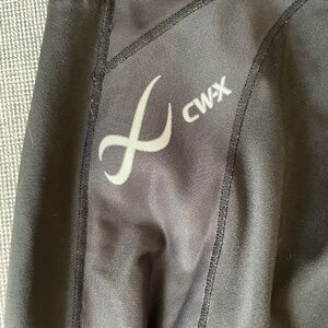 CW-X Black StabilyX Joint Support Compression Tights